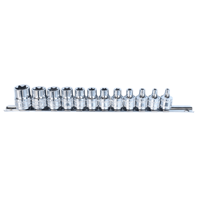 SP Tools 12Pc 3/8" Dr . E Torx Socket Rail