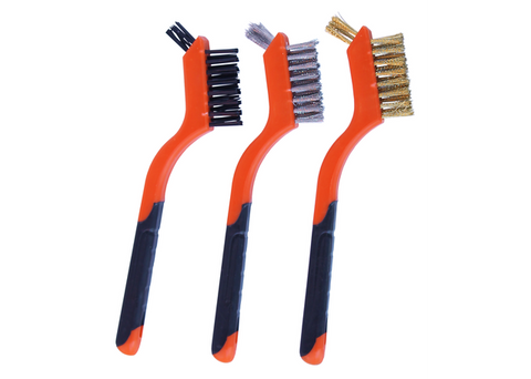 SP Tools Brush Wire Mini 3Pc Set - 3 X 8 Row + 5 Hole Tip