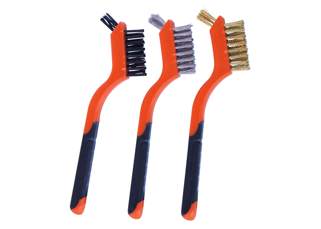 SP Tools Brush Wire Mini 3Pc Set - 3 X 8 Row + 5 Hole Tip