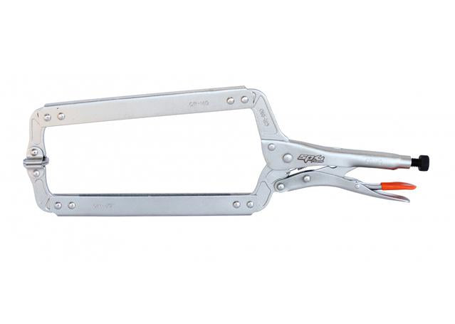 SP Tools Pliers Locking C-Clamp Deep Throat Swivel Pad