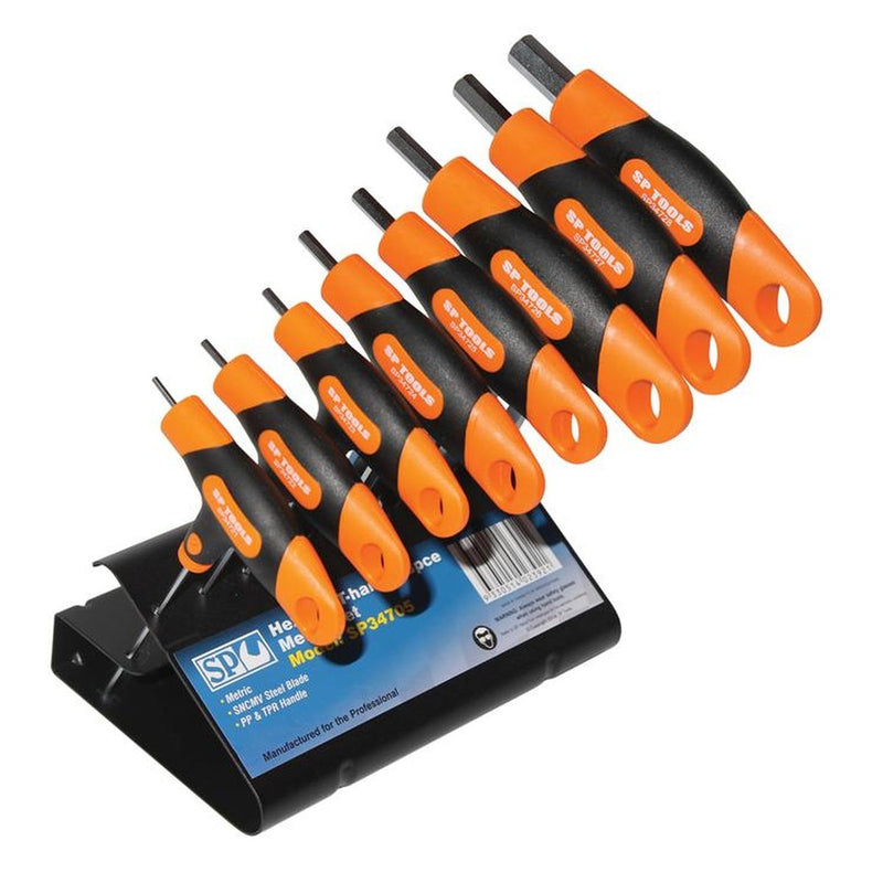 SP Tools Hex Key T-Handle 8Pc Metric Set