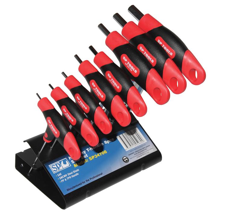 SP Tools Hex Key T-Handle 8Pc SAE Set