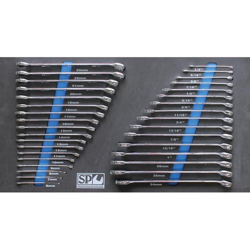 SP Tools Eva Tool Kit 34Pc Metric/SAE Roe Spanners