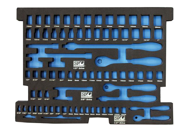 SP Tools EVA Foam Tray Insert 81pc Metric/SAE Suits