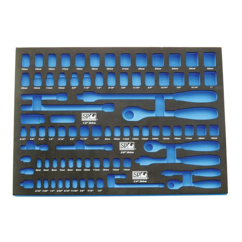 SP Tools EVA Foam Tray Insert 88pc Metric Suits SP50010