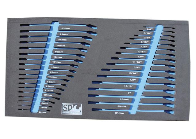 SP Tools EVA Foam Tray Insert 34pc ROE Metric/SAE Suits