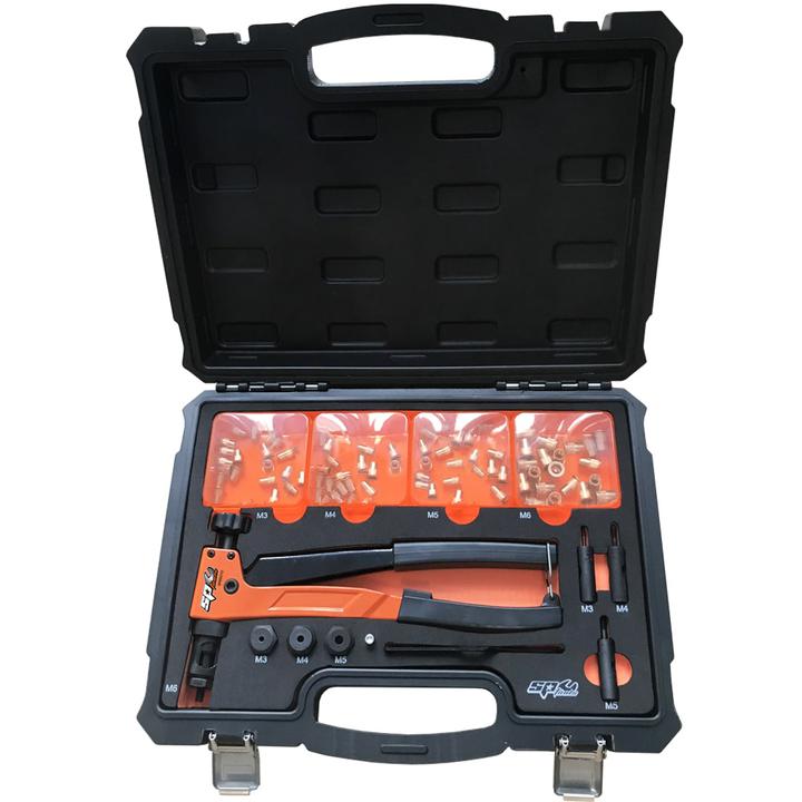 SP Tools Nut Riveter Set Lever Type 90pc Metric M3 - M6