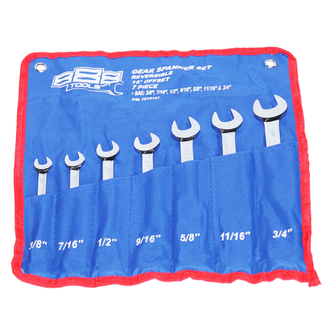 888 By SP Tools Spanner Set Gear Roe Reversible SAE 7Pc