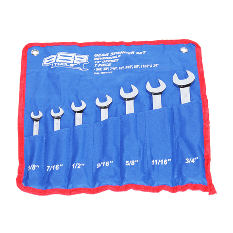 888 By SP Tools Spanner Set Gear Roe Reversible SAE 7Pc