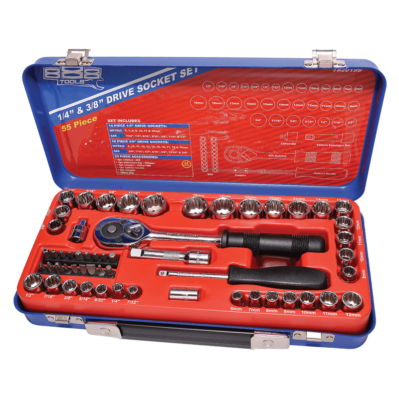 888 By SP Tools Socket Set 888 1/4" & 3/8 Dr 12PT
