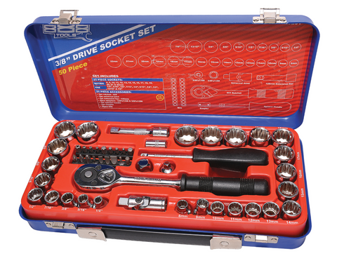 888 By SP Tools Socket Set 888 3/8" Dr 12PT Metric/SAE