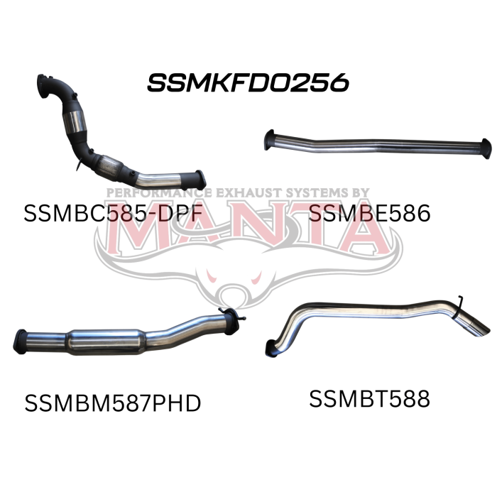 Manta Ford PX2 Ranger 3.2L Turbo Back Without Cat, Hotdog