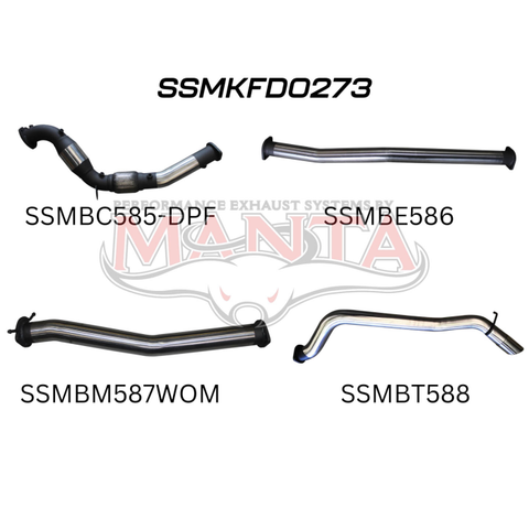 Manta Ford PX2 Ranger 3.2L Turbo Back With Cat & Without