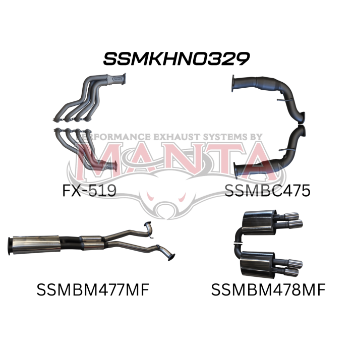 Manta VF V8 Sedan Wagon 3in With 1 7/8 in Extractors