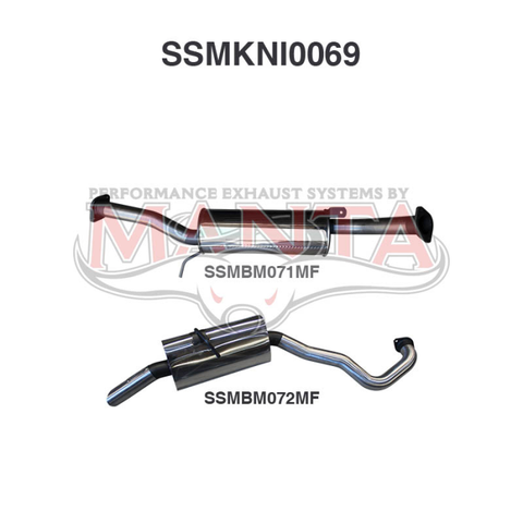Manta Patrol GU 4.5L 2.5in System Off E- Pipe Muffler &