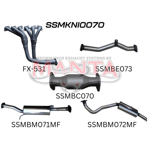 Manta Patrol GU 4.8L Full System with Centre & Rear