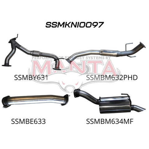 Manta Patrol Y62 V8 5.6L Wagon 3in Catback With