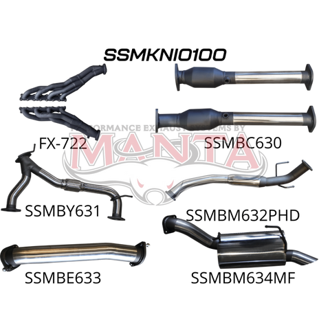 Manta Nissan Patrol Y62 V8 5.6L Wagon 3in Full Exhaust