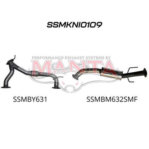 Manta Patrol Y62 V8 5.6L, 3in Centre Small Medium Muffler
