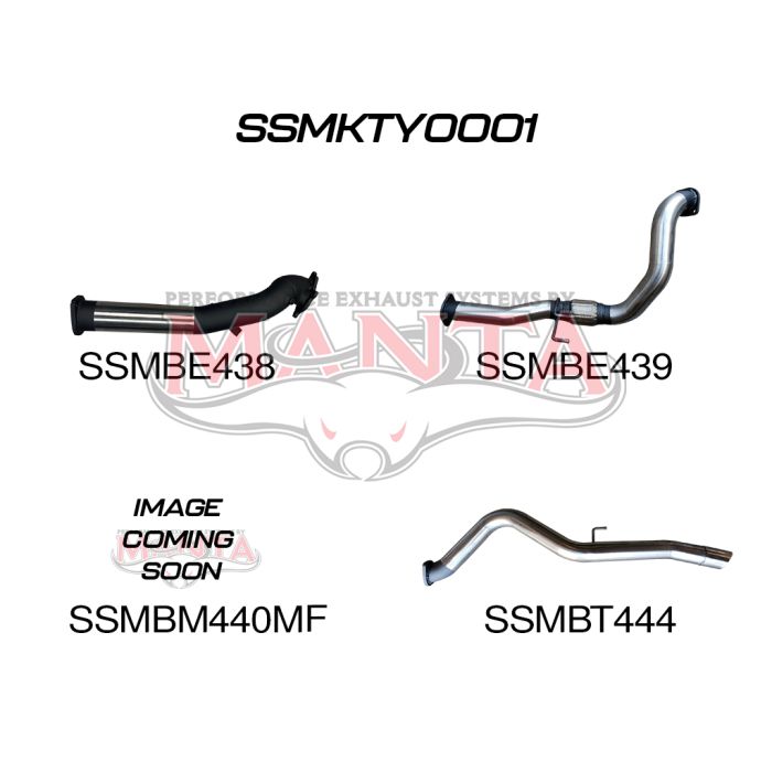 Manta Toyota Hilux KZN165R 3in with Muffler Exhaust