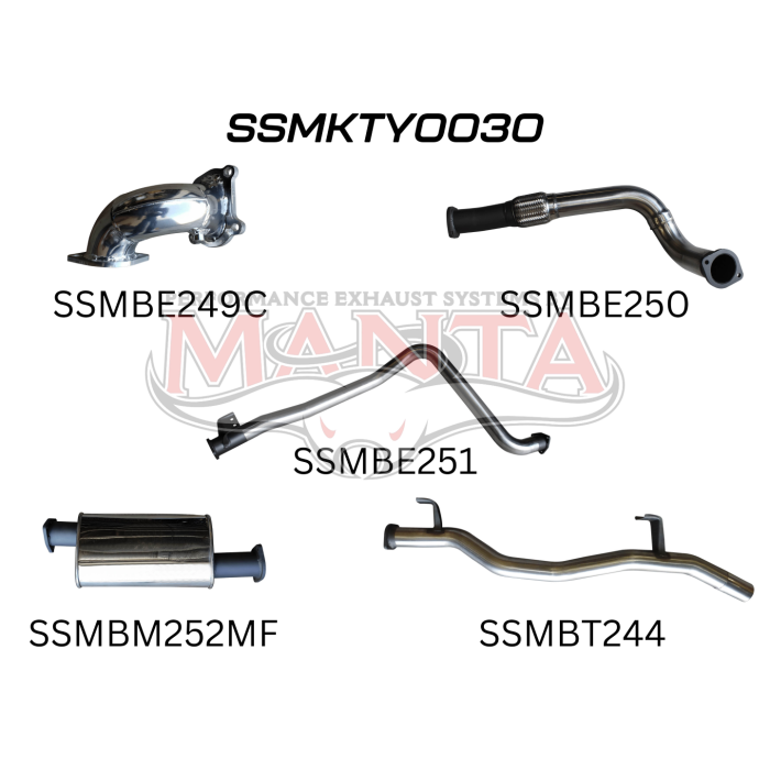 Manta HDJ79 Ute 3 Turbo Back With Muffler Exhaust System