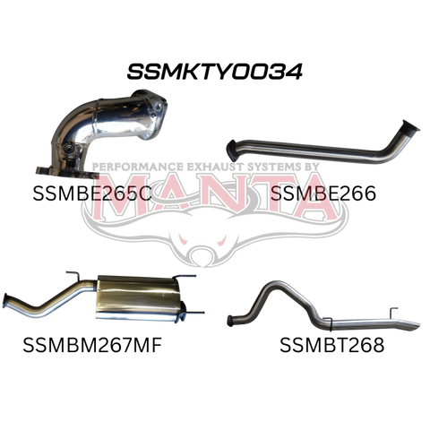 Manta HDJ100 4.2L Td Wagon 3in Centre Muffler & Rear Tail