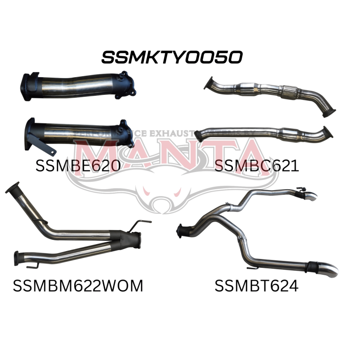 Manta VDJ200 3in Dual With Cat, NO Muffler, Exit L & R