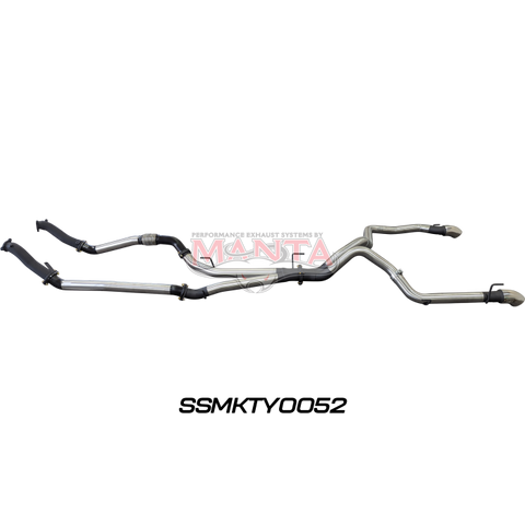Manta VDJ200 3in Dual NO Cat, NO Muffler, Exit L & R