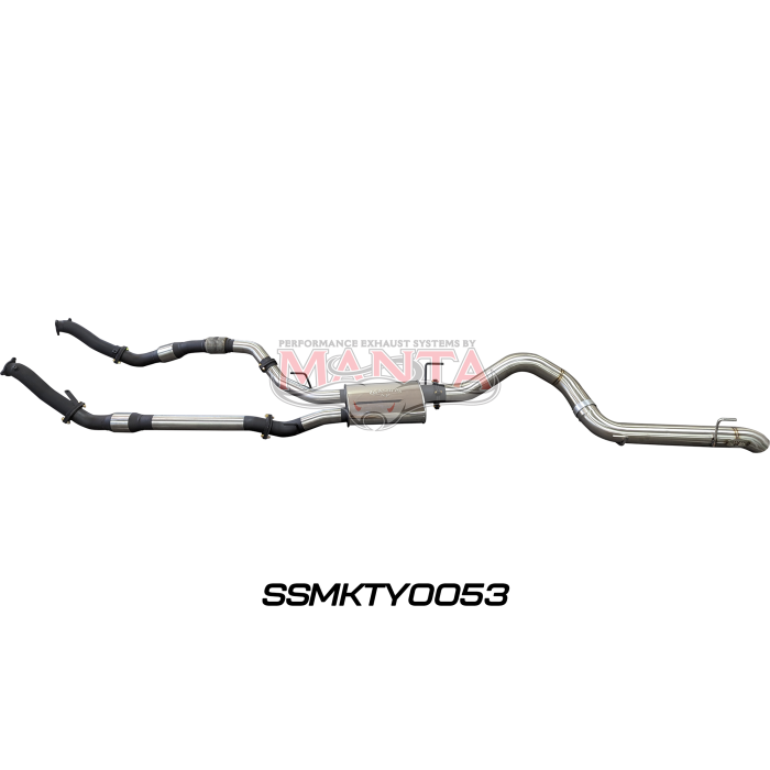 Manta VDJ200 3in Dual With Cat & Muffler, 4in Exit