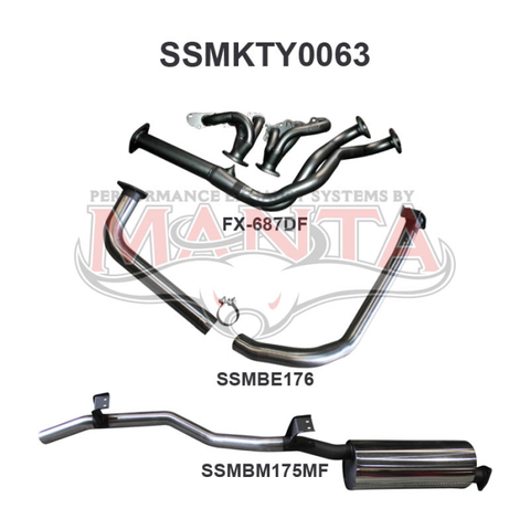 Manta FZJ75 Landcruiser Extractors & 2.5in Exhaust System
