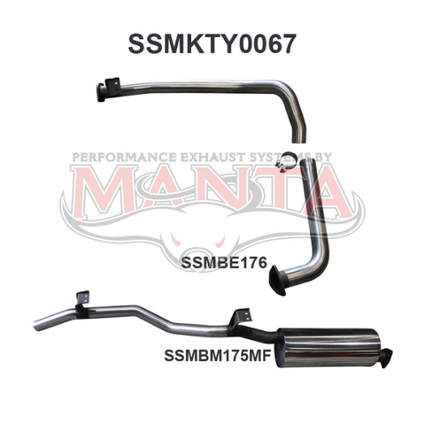Manta Landcruiser HZJ75, 78 2.5in off Extractors Exhaust