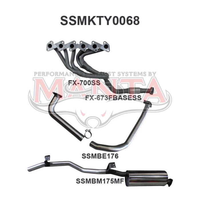 Manta HZJ75, 78 Landcruiser Extractors & 2.5in Exhaust