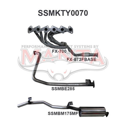 Manta Landcruiser HZJ79 Extractors & 2.5in Full System