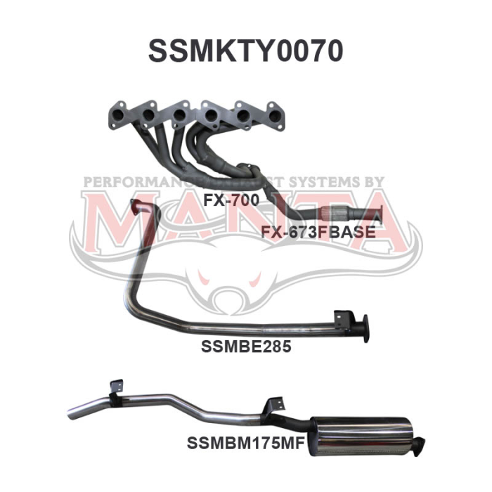 Manta Landcruiser HZJ79 Extractors & 2.5in Full System