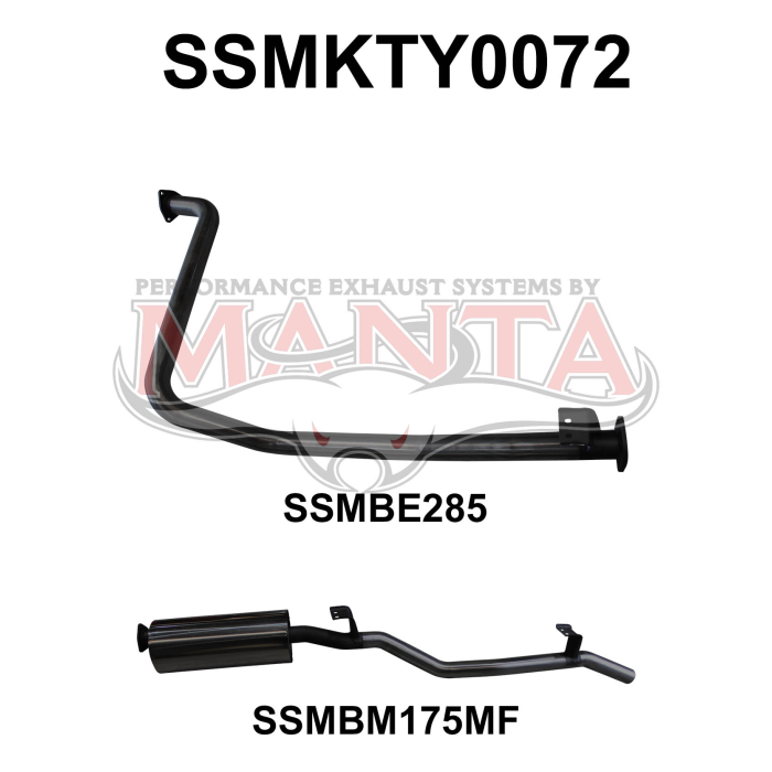 Manta Landcruiser HZJ79 2.5in off Extractors Exhaust