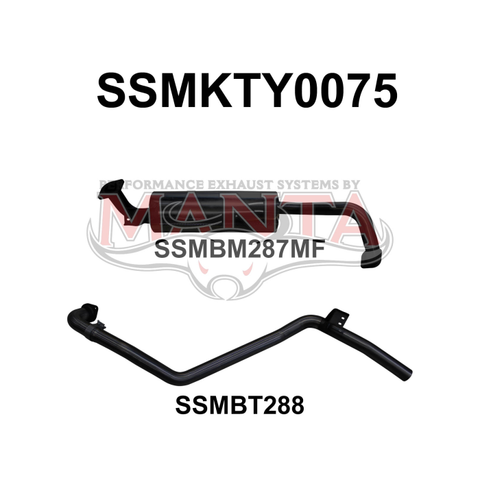 Manta FZJ HZJ80 Landcruiser 2.5in off Extractors Exhaust