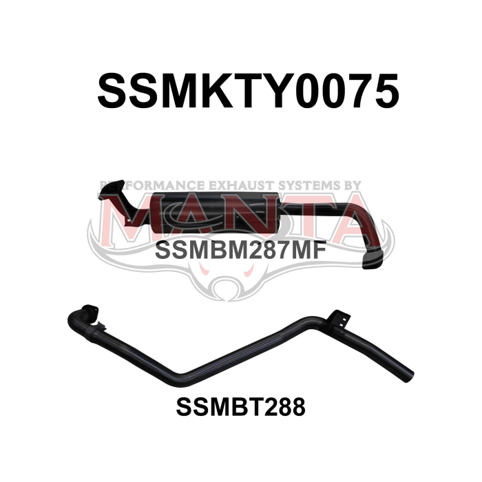 Manta FZJ HZJ80 Landcruiser 2.5in off Extractors Exhaust