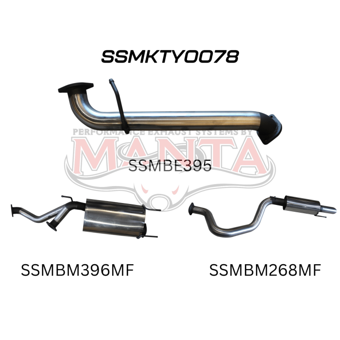 Manta UZJ100 Landcruiser 4.7L V8 3in Cat-Back Exhaust