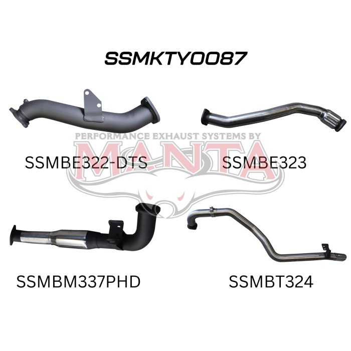 Manta HZJ105 DTS Turbo 3in Turbo Back with Hotdog Exhaust