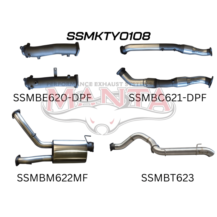 Manta VDJ200 DPF 3in Dual With Cat & Muffler 4in Tailpipe
