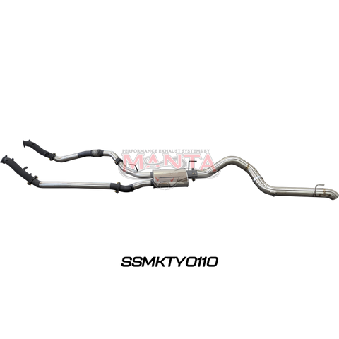 Manta VDJ200 DPF 3in Dual NO Cat, Muffler, 4in Tailpipe