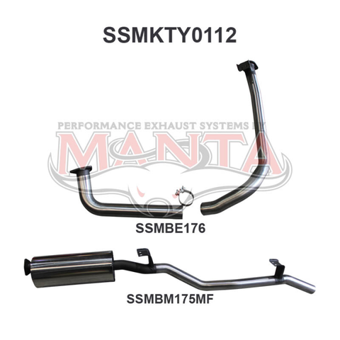 Manta Landcruiser FZJ75, 78 2.5in off Extractors Exhaust