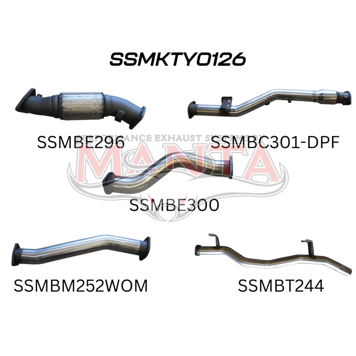 Manta VDJ79 V8 Ute 3in With Cat & WOM DPF Exhaust System