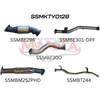 Manta VDJ79 V8 Ute 3in NO Cat, With Hotdog DPF Exhaust