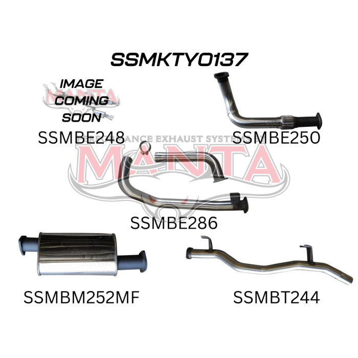 Manta HZJ75, 78 3in With Muffler to Suit DTS Turbo