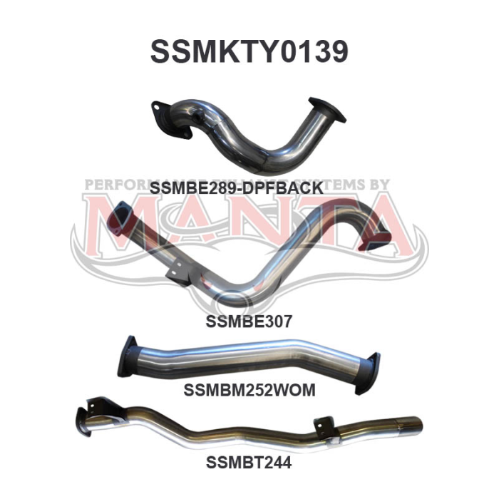 Manta VDJ78 V8 Troop Carrier DPF Back 3in Exhaust System