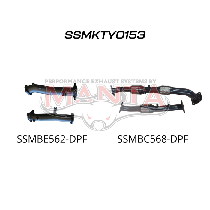 Manta VDJ200 DPF Delete Only With Cats Exhaust System