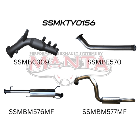 Manta GDJ150 Prado 2.8L Turbo Back With Cat Exhaust