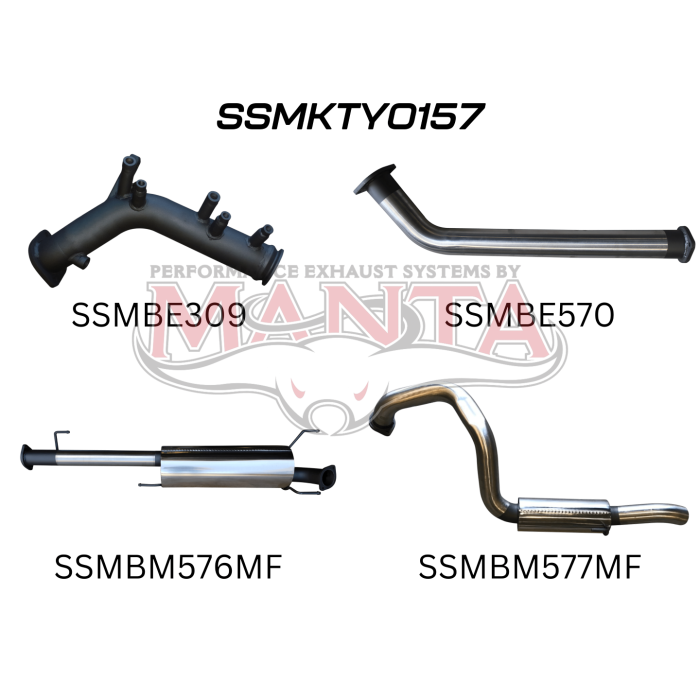 Manta GDJ150 Prado 2.8L Turbo Back Without Cat Exhaust