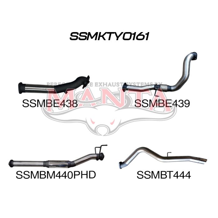 Manta Hilux KZN165R 3.0L TD 3in With Hotdog Exhaust